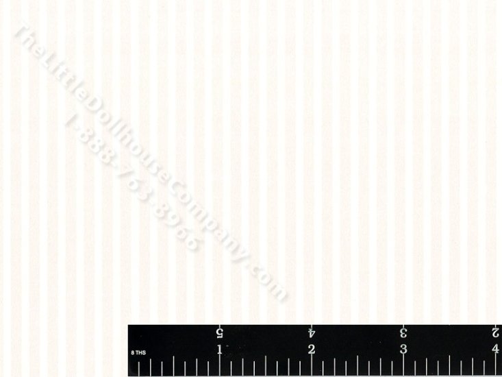 (image for) Metallic White Stripe Miniature Wallpaper for Dollhouses