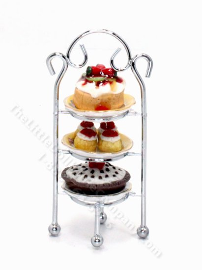 (image for) Minature 3 Tier Cake Stand with Desserts
