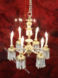 (image for) Dollhouse Scale French Empire Chandelier