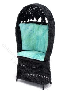 (image for) Miniature Wicker Balloon Chair for Dollhouses