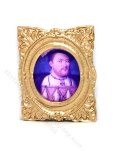 (image for) Miniature Portrait of King Henry VIII for Dollhouses