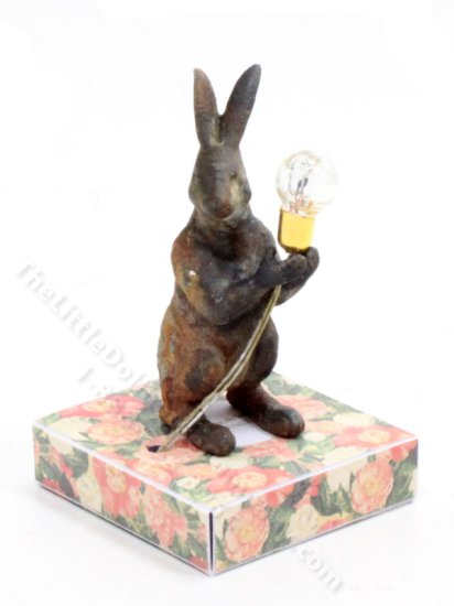(image for) Miniature Rabbit Floor Lamp for Dollhouses - Left