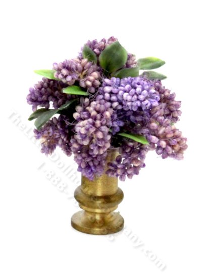 (image for) Miniature Hydrangeas in Golden Vase