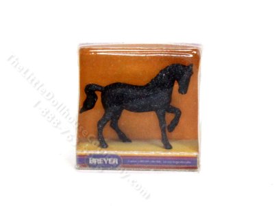 (image for) Miniature Breyer Black Horse for Dollhouses