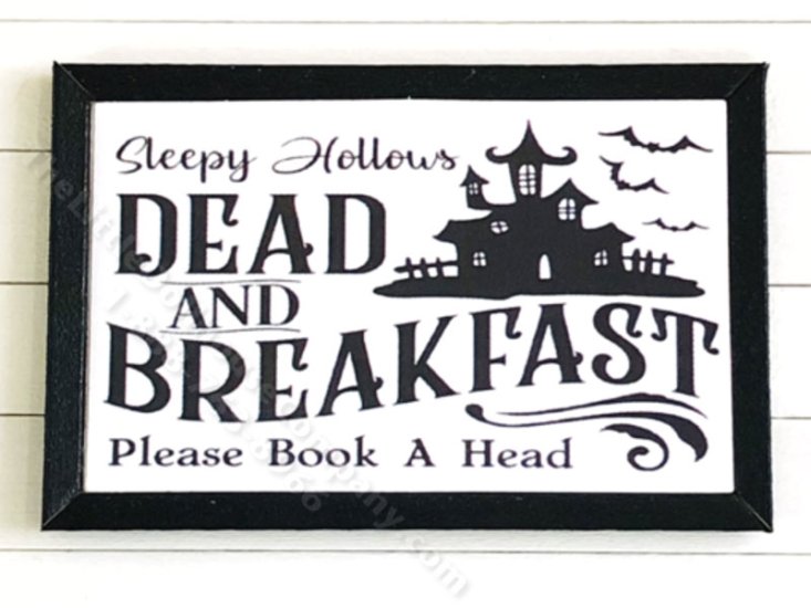 (image for) Miniature Rectangular Framed 'Dead and Breakfast' Print