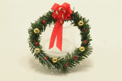 (image for) Dollhouse Miniature Evergreen Wreath