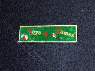 (image for) Miniature Metal "Toys & Games" Sign for Dollhouses