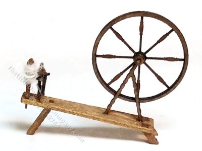 (image for) 1:48 Scale Spinning Wheel & Crocks Kit