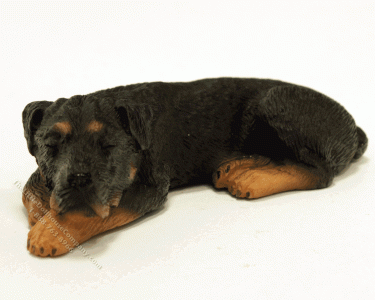 (image for) Dollhouse Scale Model Sleeping Rottweiler