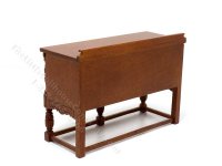 (image for) Miniature Replica c1870 Walnut Gothic Chest for Dollhouses