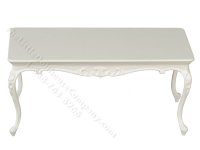 (image for) Miniature American Victorian 1840 Dining Table for Dollhouses - White