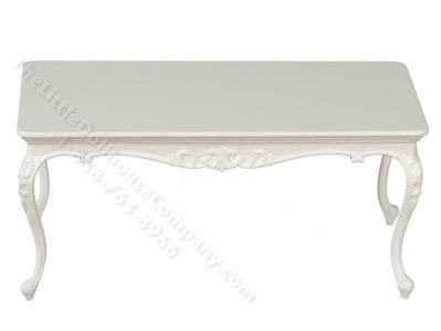 (image for) Miniature American Victorian 1840 Dining Table for Dollhouses - White