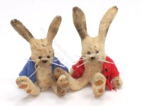 (image for) Miniature Antique Raggedy Rabbit in Jacket by Sue Wilkes