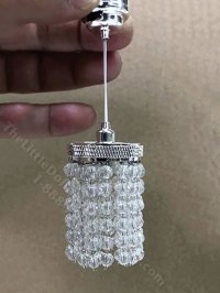 (image for) Miniature LED Modern Crystal Ceiling Light w/ Wand for Dollhouse