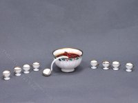 (image for) Miniature Christmas Punch Bowl Set For Dollhouses