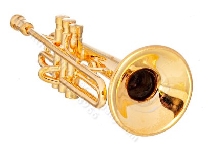 (image for) Miniature 2.6" Trumpet For Dollhouses