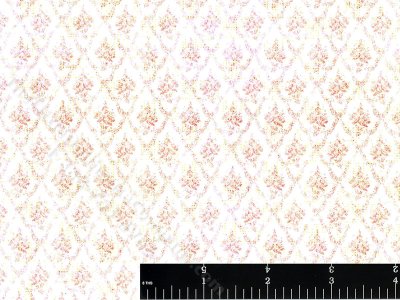 (image for) Pink Damask Lattice Pattern Miniature Wallpaper for Dollhouses