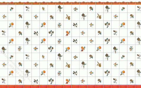 (image for) Miniature Kitchen Tile with Fruit Designs