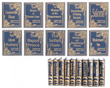 (image for) Miniature Reproduction Oscar Wilde Books for Dollhouses