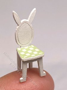 (image for) 1:48 Scale Miniature Easter Bunny Chair Kit