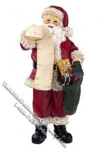 (image for) 1/12 Scale Santa with List Standing Resin Doll