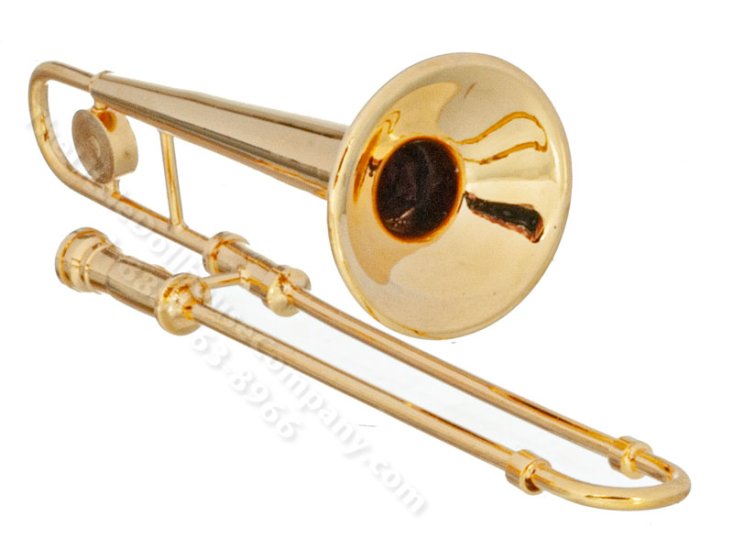 (image for) Miniature 3.15" Trombone For Dollhouses