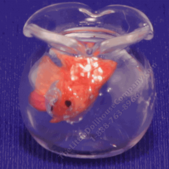 (image for) Miniature Goldfish in a Glass Bowl