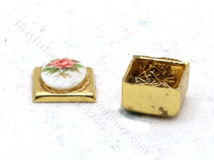 (image for) Miniature Gold Jewelery Box