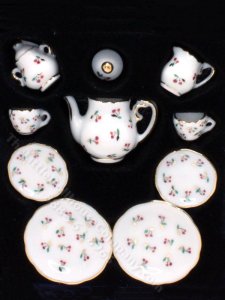 (image for) Miniature Tea Set - Cherry Design