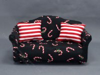 (image for) Miniature Christmas Sofa for Dollhouses