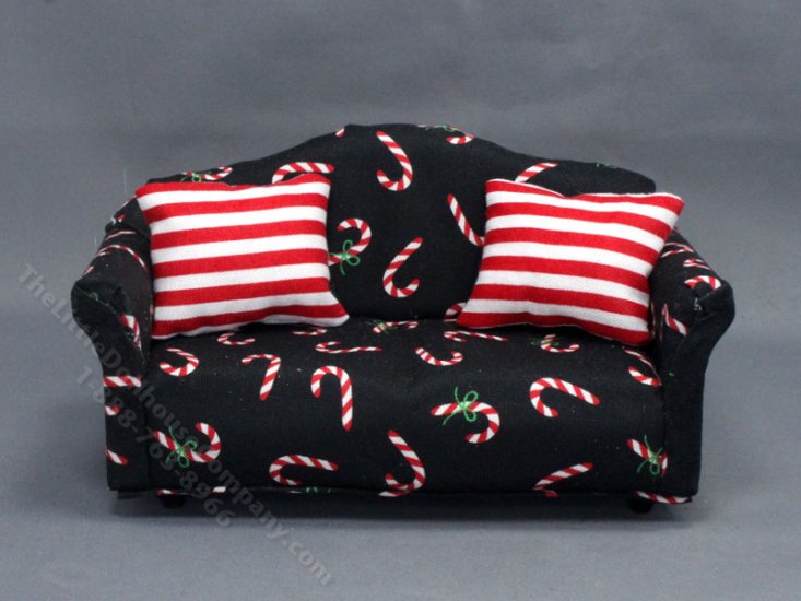 (image for) Miniature Christmas Sofa for Dollhouses