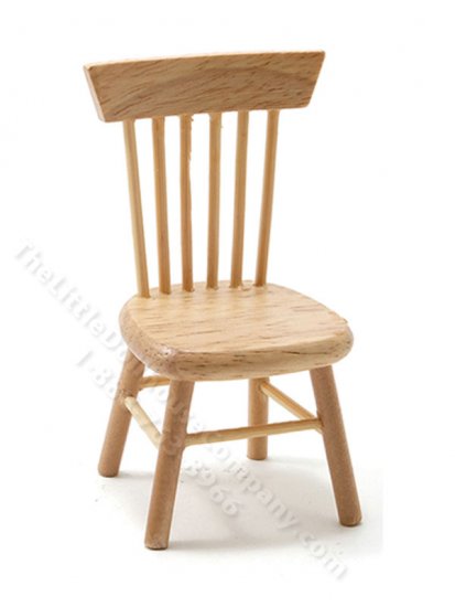 (image for) Dollhouse Miniature Oak Chair