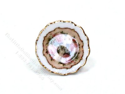 (image for) Miniature Plate with Rose Pattern