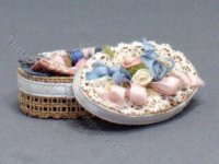 (image for) Vintage Handmade Miniature Fancy Sewing Box