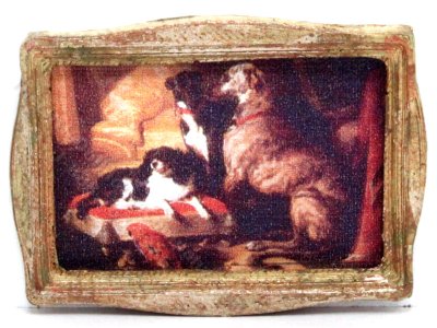 (image for) Miniature 19th Century Animal Painting Framed by Judith Blondell