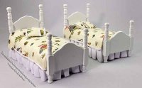 (image for) Miniature Single Bed with Pooh Bear Bedding by Janet