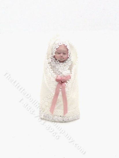 (image for) Miniature Swaddled Baby for your Dollhouse