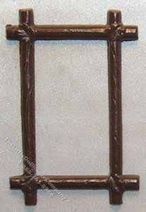(image for) Miniature Log Picture Frame, Rectangle, Brown for Dollhouses