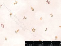 (image for) Red & Orange Flowers on Beige Miniature Wallpaper for Dollhouses