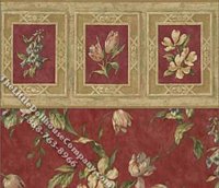 (image for) Dollhouse Scale Model Wallpaper Flowers in Frames Pattern