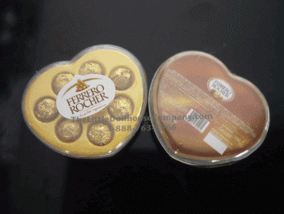 (image for) Heart Box of Miniature Ferrero Rocher Chocolates for Dollhouses