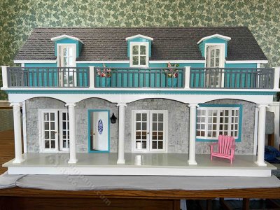 (image for) Assembled Stone-Front Colonial House