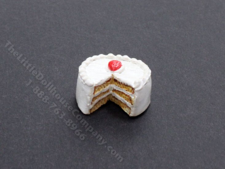(image for) Miniature White Cake for Dollhouses