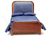 (image for) Miniature Dressed Double Bed for Dollhouses