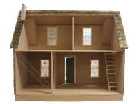 (image for) Assembled Wood Cabin Dollhouse