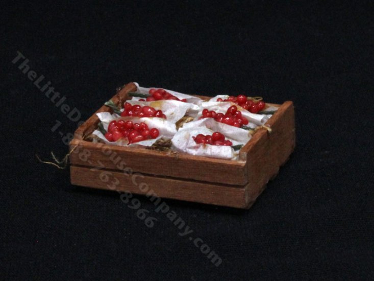 (image for) Miniature Crate of Red Grapes for Dollhouses