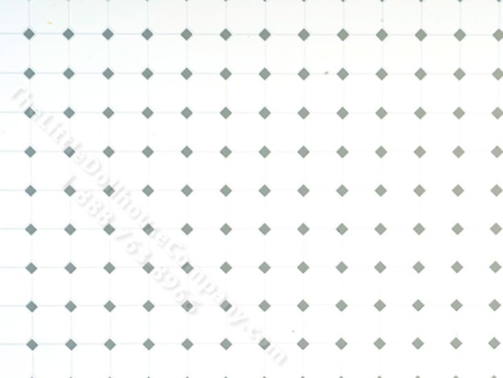 (image for) Dollhouse Scale Model Grey & White Octagon Vinyl Flooring