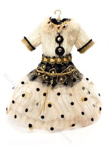 (image for) Dollhouse Miniature Gold Dress