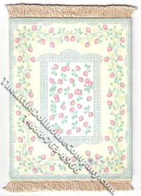 (image for) Miniature Rectangular Climbing Rose Rug for Dollhouses