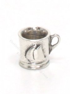 (image for) Miniature Sterling Child-Sized Mug with Boat Design by Don Henry